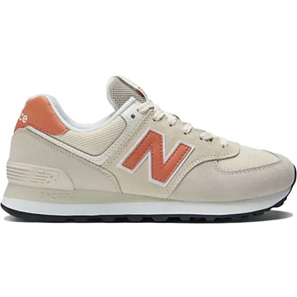 New Balance ニュー平衡にする レディース スニーカー  【New Balance 574 Calm Taupe Orange (Women\u0027s)】  大きさ US_6.5(23.5珊) Calm Taupe/Orange/White