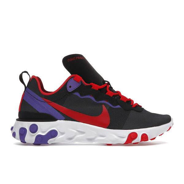 Nike ナイキ レディース スニーカー  【Nike React Element 55 Black University Red (Women\u0027s)】  大きさ US_7(24.0糎) Black/University Red/Purple/
