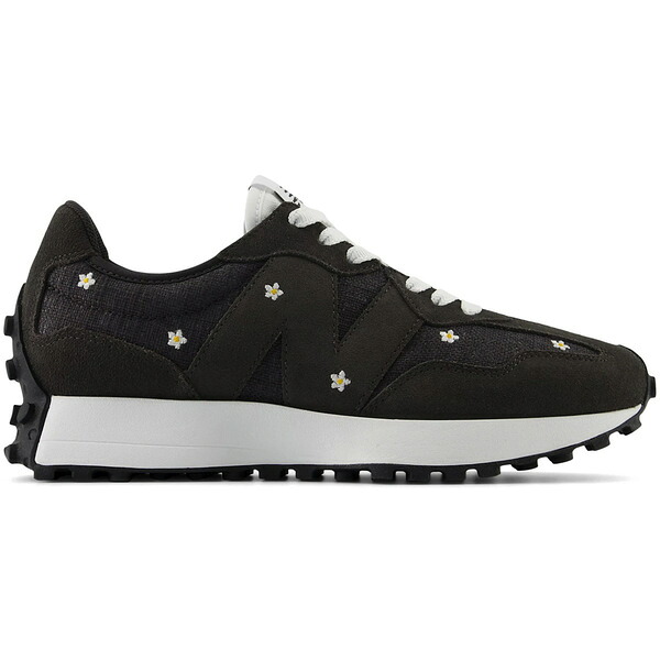 New Balance ニューバランス レディース スニーカー 【New Balance 327 Black Cement Floral Embroidery (Women's)】 サイズ US_6(23.0cm) Black Cement/White|asty