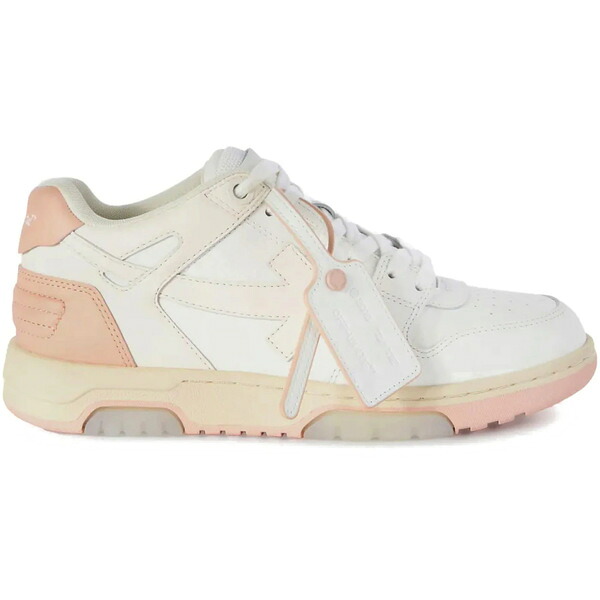 OFF-WHITE 象牙色 レディース スニーカー  【OFF-WHITE Out Of Office OOO Low Tops White Pink Beige (Women\u0027s)】  大きさ US_5(22.0糎) White/Pink