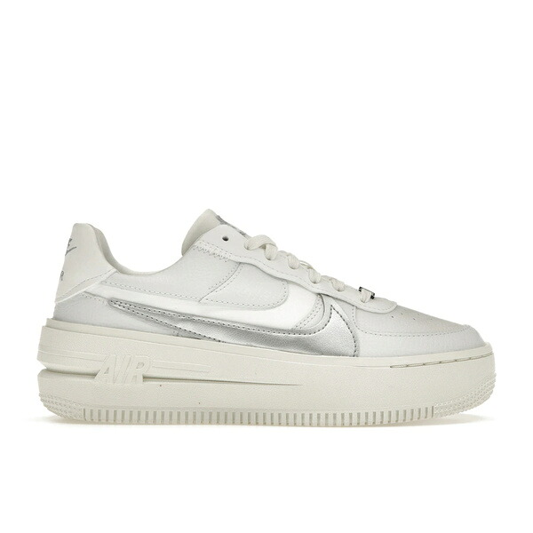 Nike ナイキ レディース スニーカー 【Nike Air Force 1 PLT.AF.ORM Summit White Metalic Silver (Women's)】 サイズ US_5.5(22.5cm) Summit White/Sail/Wolf Gray/Metallic Silver｜asty