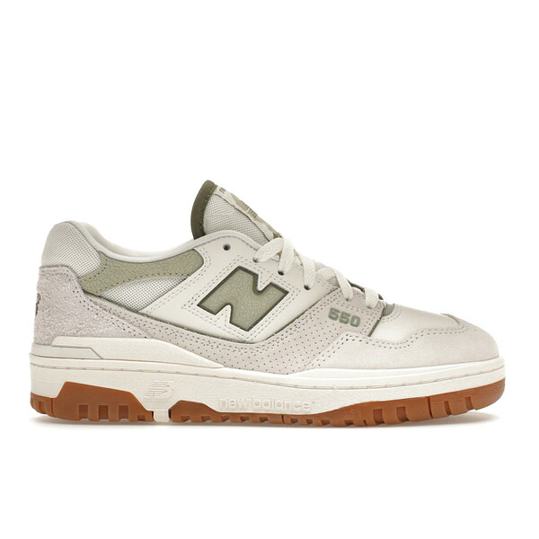 New Balance ニューバランス レディース スニーカー 【New Balance 550 White Olive Gum (Women\'s)】 サイズ US_6.5(23.5cm) White/Olive/Gum|asty