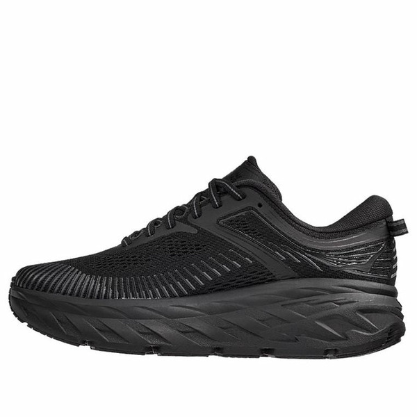 HOKA ONE ONE ホカオネオネ メンズ スニーカー 【HOKA ONE ONE Bondi 7 Wide 2E 'Triple Black' 1110530-BBLC】 サイズ US_7(25.0cm)|asty