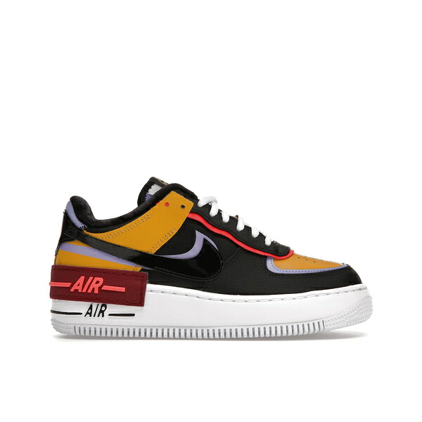 Nike ナイキ レディース スニーカー  【Nike Air Force 1 Low Shadow Sisterhood Black (Women)】  サイズ US_8(25.0cm) Dark Sulfur/Purple Pulse/Bright Crimson/Black