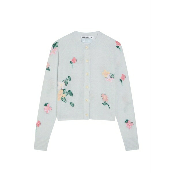 バーナデット レディース ジレー アウター Clemence floral-intarsia cardigan Blue