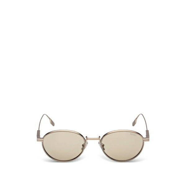 ゼニア メンズ サングラス・アイウェア 付属物 Oval-frame sunglasses Neutrals