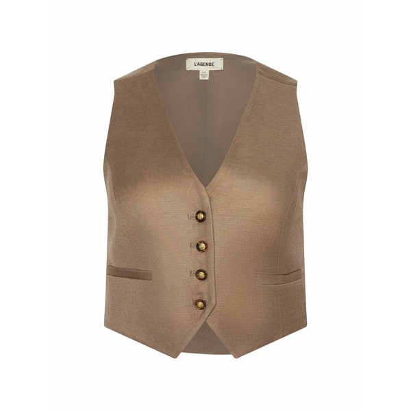 ラジャンス レディース 厚地の外套 アウター Jianna button-up vest Neutrals