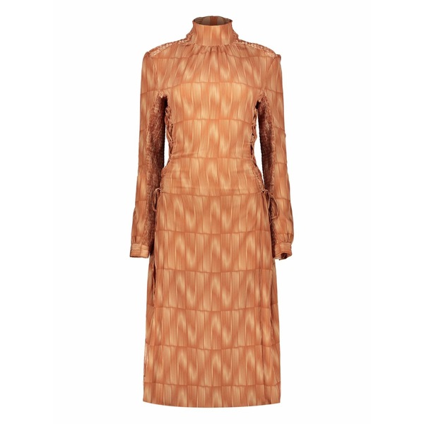 ロウ クラシック レディース ワンピース トップス Printed dress Brown|asty