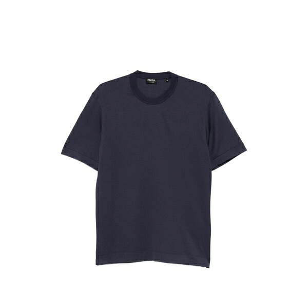 ゼニア メンズ ティーシャツ トップス Crew-neck t-shirt Blue