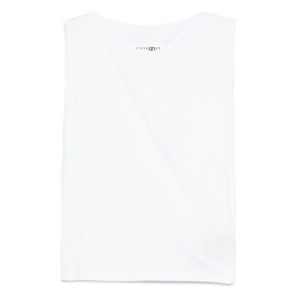マルタンマルジェラ レディース カットソー トップス Sleeveless cotton top White