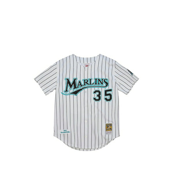 ミッチェル\u0026ネス メンズ プルオーバー トップス Dontrelle willis florida 2003 marlins striped-pattern shirt White
