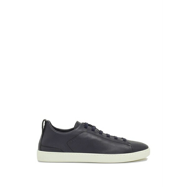 教会堂 メンズ スニーカー シューズ Leather sneakers Blue