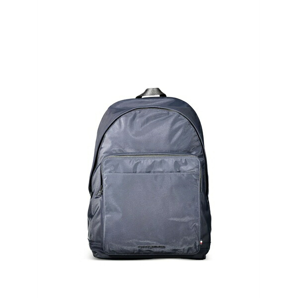 トミー ヒルフィガー メンズ うしろ側容器に並べる・背嚢 御徒面子 Logo-lettering front-pocket backpack Blue
