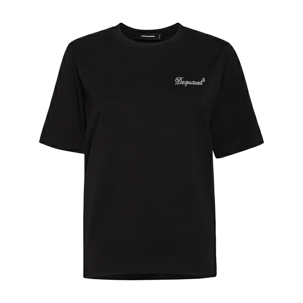 ディースクエアード レディース ティーシャツ トップス Cotton t-shirt  Black