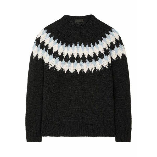 アラヌイ メンズ 編み物\u0026プルオーバー アウター Fairisle wool sweater Black