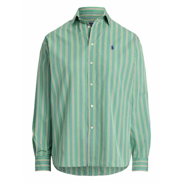 ラルフローレン レディース プルオーバー トップス Striped button-up shirt Green