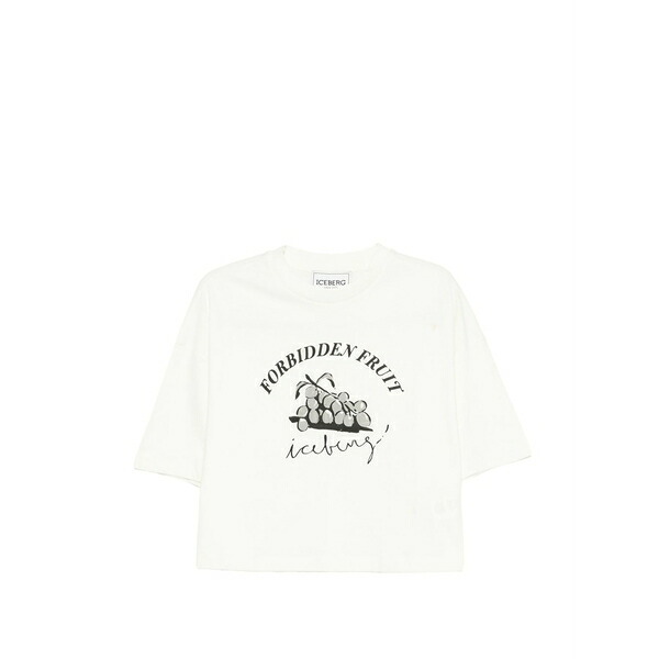 アイスバーグレタス レディース プルオーバー トップス Graphic-print t-shirt Neutrals