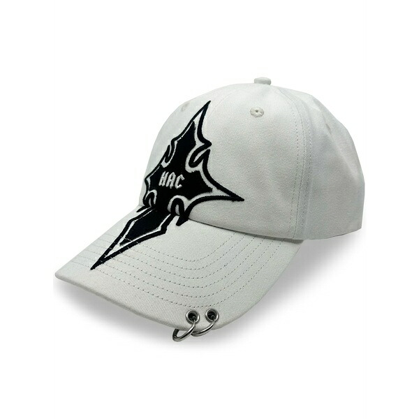 ハクーラ メンズ かぶり笠 佩び物 Praising hac dad cotton baseball cap  White