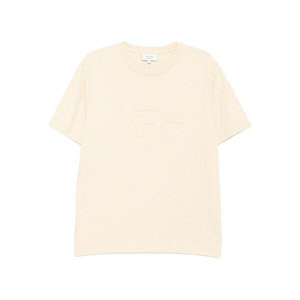 住み家 稲荷 メンズ ティーシャツ トップス Profile fox-patch t-shirt Neutrals