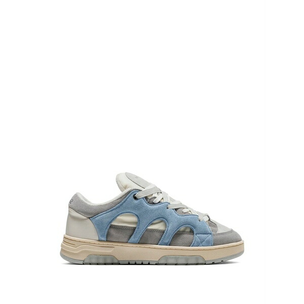 パウラ メンズ スニーカー シューズ Suede-panelled sneakers Grey