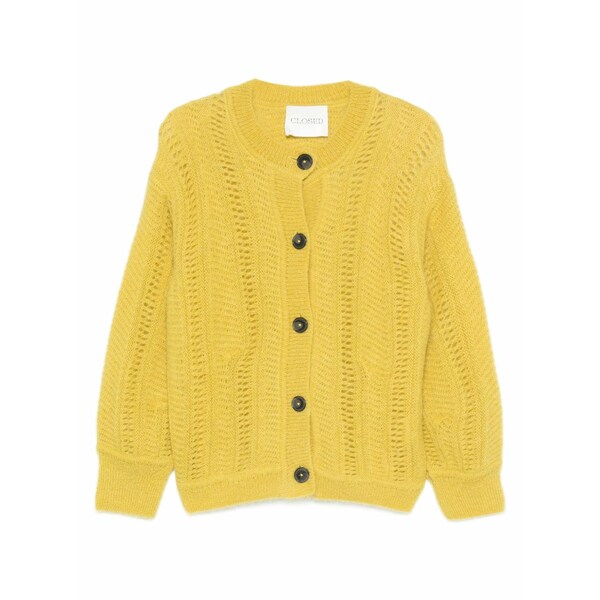 クローズド レディース ジレー アウター Cable-knit cardigan Yellow