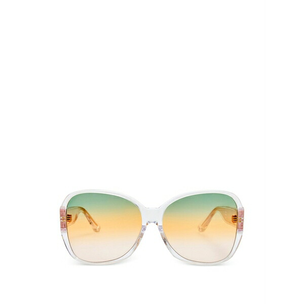 リンダ ファロー レディース 黒眼鏡＆アイウェア 付属物 Oversized-frame sunglasses White