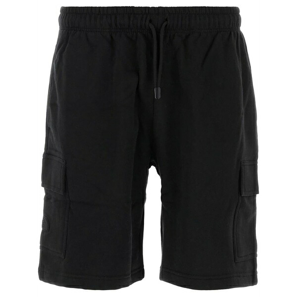 北の方人間の顔 メンズ 心地よいズボン下 ボトムス Cotton bermuda shorts Black