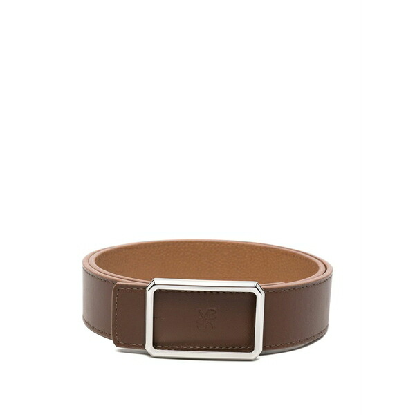 メゾン ボワネ レディース ベルト アクセサリー Logo-debossed buckle belt Brown|asty