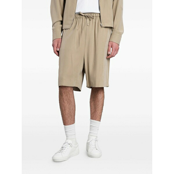 グリフォーニ メンズ 心地好いズボン下 ボトムス Drawstring-waist shorts Neutrals