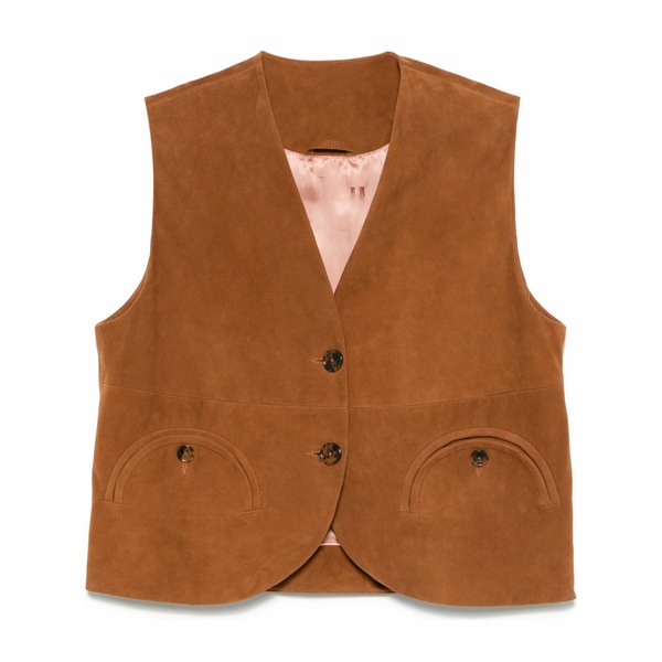 ブレイズ ミラノ レディース 厚地の外套 アウター Gliss gilet Brown