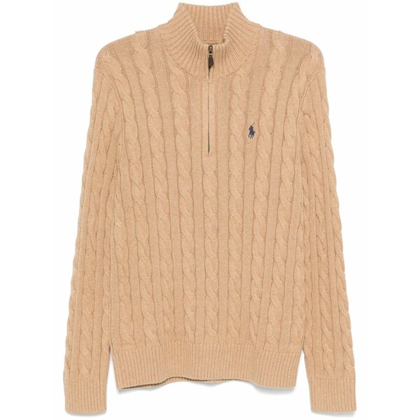 ラルフローレン メンズ ニット&セーター アウター Cable-knit sweater Brown｜asty 36,270円
