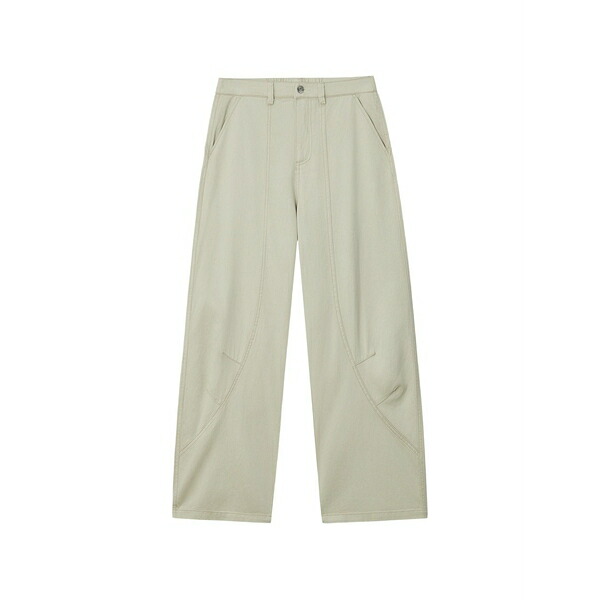 ミニ皮膚軟化剤 レディース 心地好いズボン下 ボトムス Seam-detail wide-leg trousers Neutrals