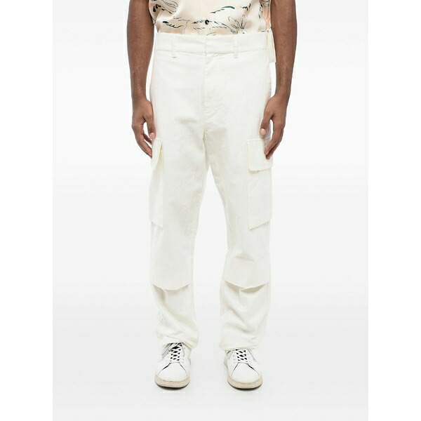 ジル・サンダー メンズ 心地好いズボン下 ボトムス Cargo-pocket regular trousers White