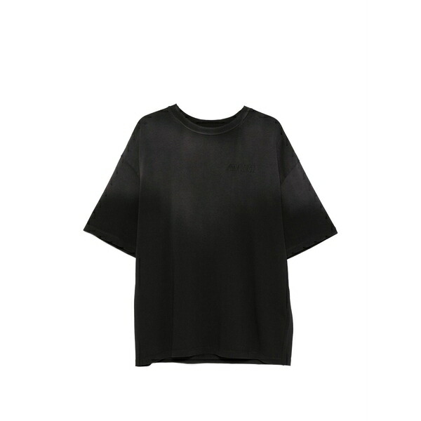 アミリ メンズ ティーシャツ トップス Bandana-print logo-embroidered t-shirt Black
