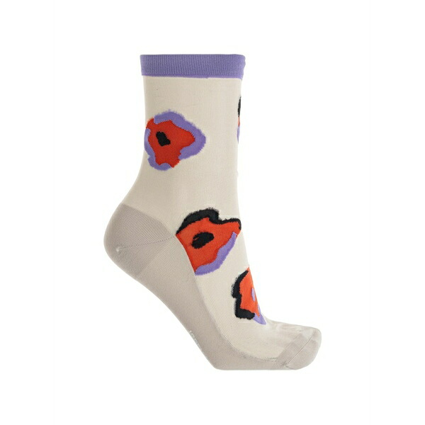 イッセイミヤケ レディース ソックス アンダー御召しもの Verve floral-print socks Neutrals