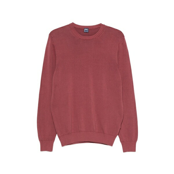 フェデーリ メンズ 編み物\u0026プルオーバー アウター Crew-neck knitted sweater Red