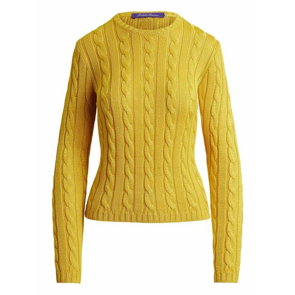 ラルフローレン レディース 編み物\u0026スウェーター アウター Cable-knit crew-neck sweater Yellow
