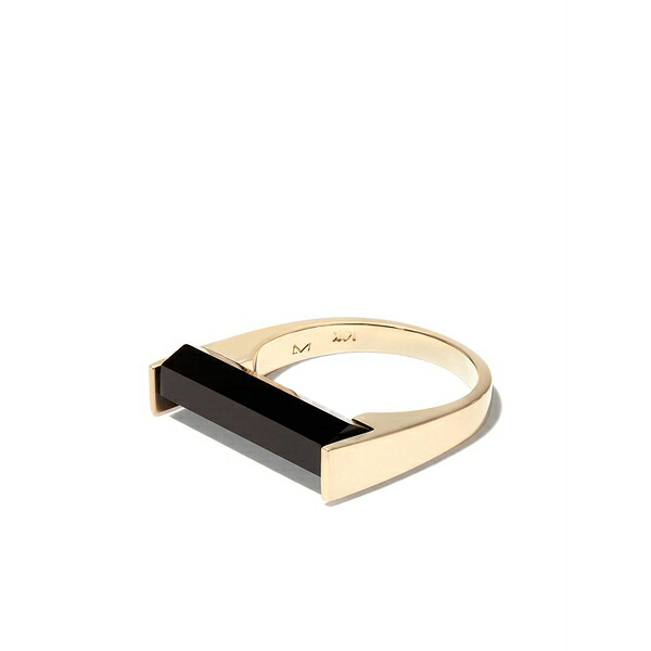 ルイス モライス メンズ 輪っか 付属物 14kt yellow gold onyx signet ring Gold