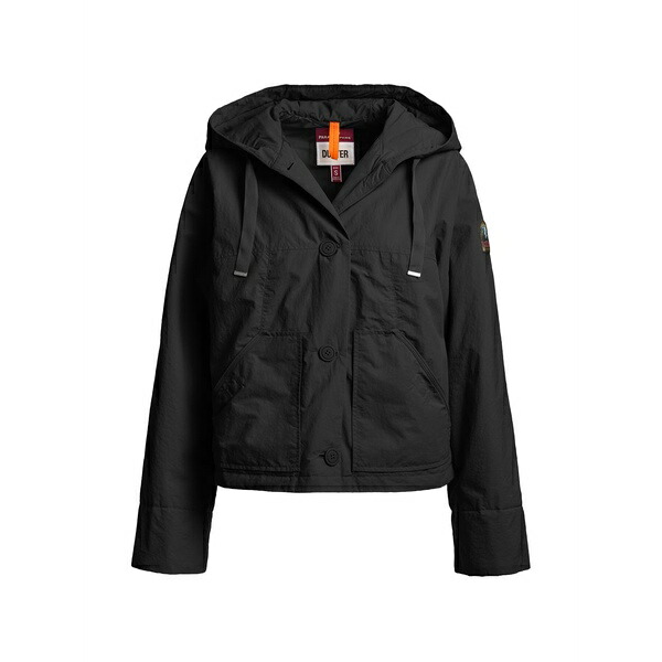パラジャンパーズ レディース 上衣＆上衣 アウター Rosemary hooded button-down jacket Black