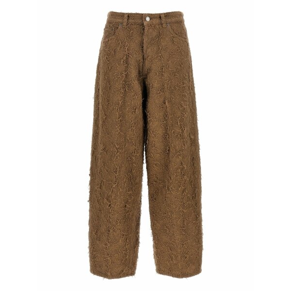 御機嫌冷やりとした レディース ジーンズズボン下 ボトムス Becky fur-effect cotton jeans Brown