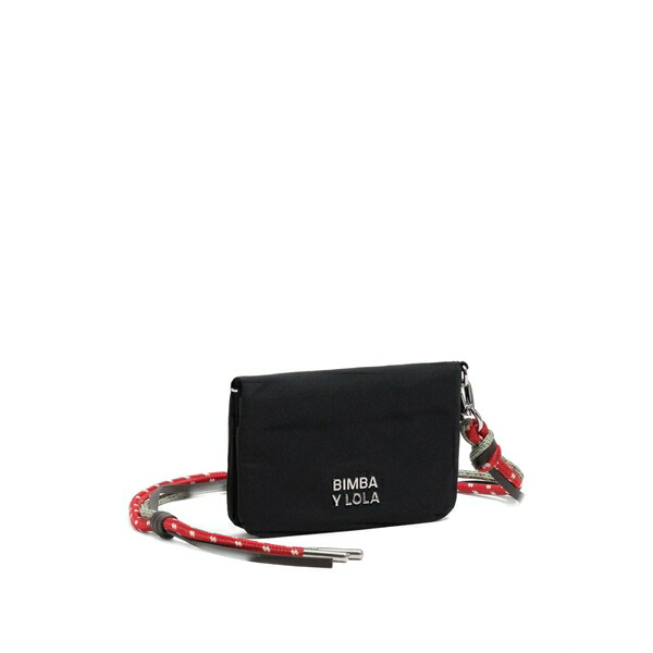 ビンバ イ ローラ レディース 紙入れ 付属品 Small logo-print rope-strap wallet Black