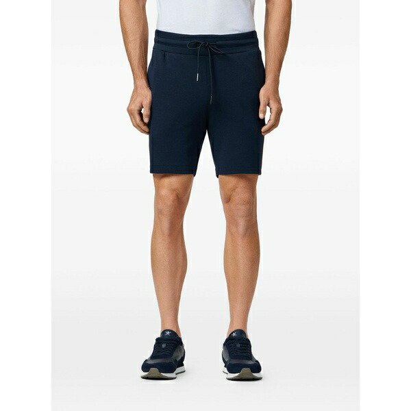 ハケット メンズ 心地よいズボン下 ボトムス Logo-print drawstring shorts Blue