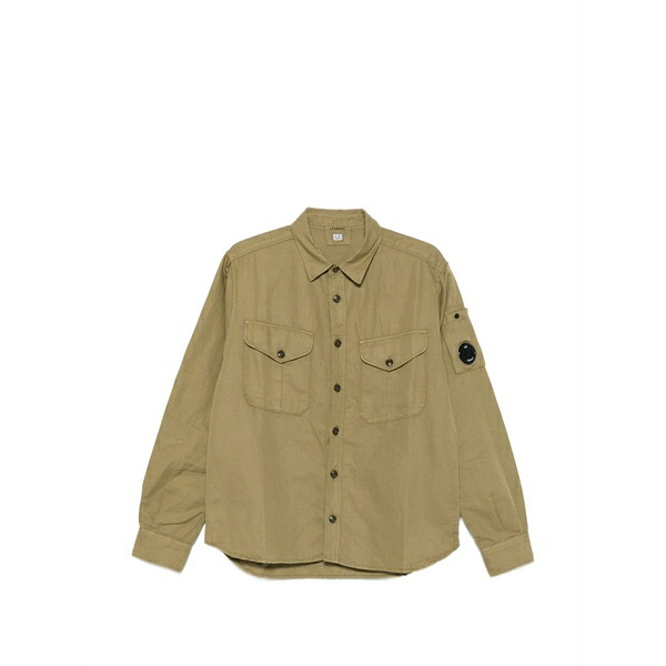 シーピーカンパニー メンズ プルオーバー トップス Fap-pockets shirt Green