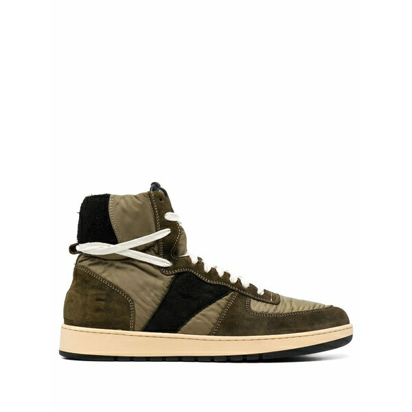 ルード メンズ スニーカー シューズ Rhecess panelled high-top sneakers Green