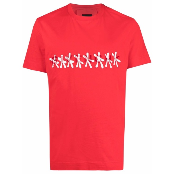 ジバンシー メンズ ティーシャツ トップス X chito tufted logo t-shirt Red
