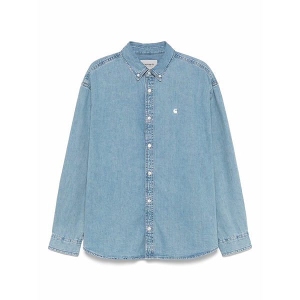 鉄道車両ハート型 メンズ プルオーバー トップス Lucas shirt Blue