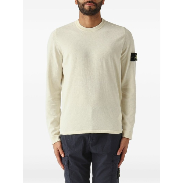 ストーンアイランド メンズ 編み物\u0026プルオーバー アウター Logo-patch sweater Neutrals
