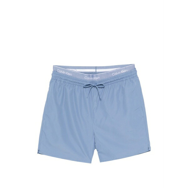 カルバンクライン メンズ 心地好いズボン下 ボトムス Drawstring swim shorts Blue