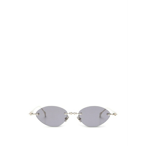 クボラウム メンズ サングラス・アイウェア アクセサリー Oval-frame sunglasses Grey｜asty