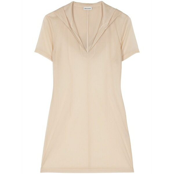 ファースト 古典派音楽 レディース プルオーバー トップス Sheer hooded top Neutrals